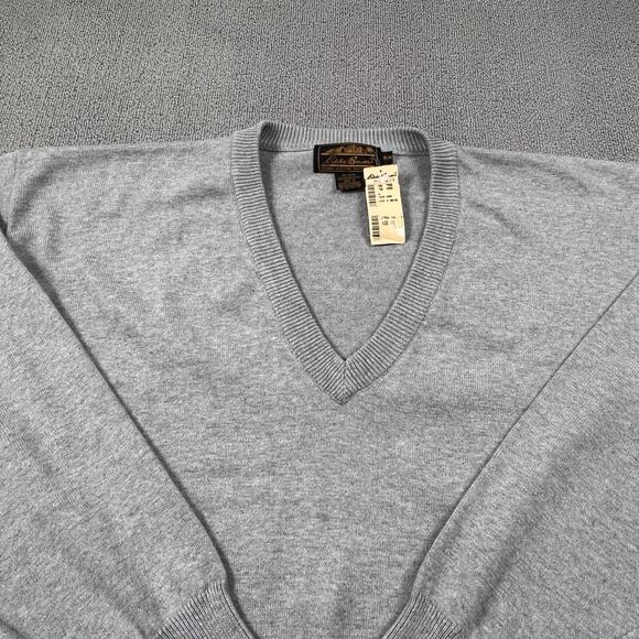 Vintage Eddie Bauer Sweater Adult Medium Gray Long Sleeve Casual Outdoor Men's - Picture 8 of 16